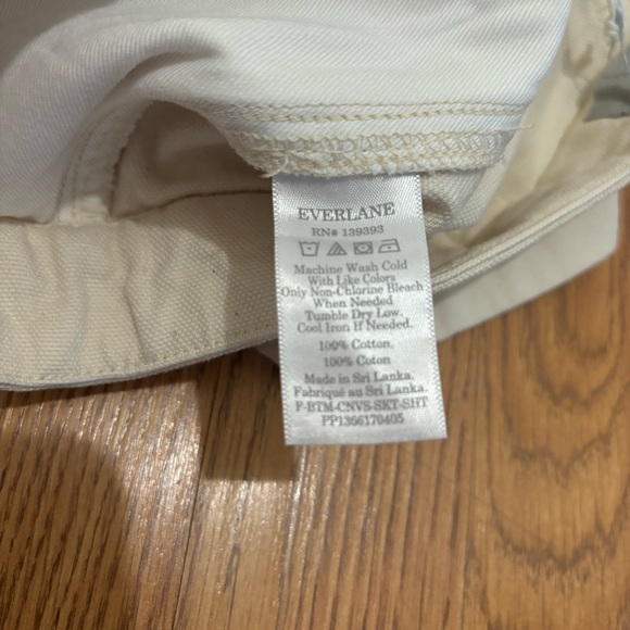 EVERLANE The Canvas Stamp Cotton Mini Skirt • Cream Bone | Size 4 - Picture 6 of 7